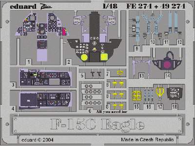  F-15C interior 1/48 - Hasegawa - blaszki - zdjęcie 2