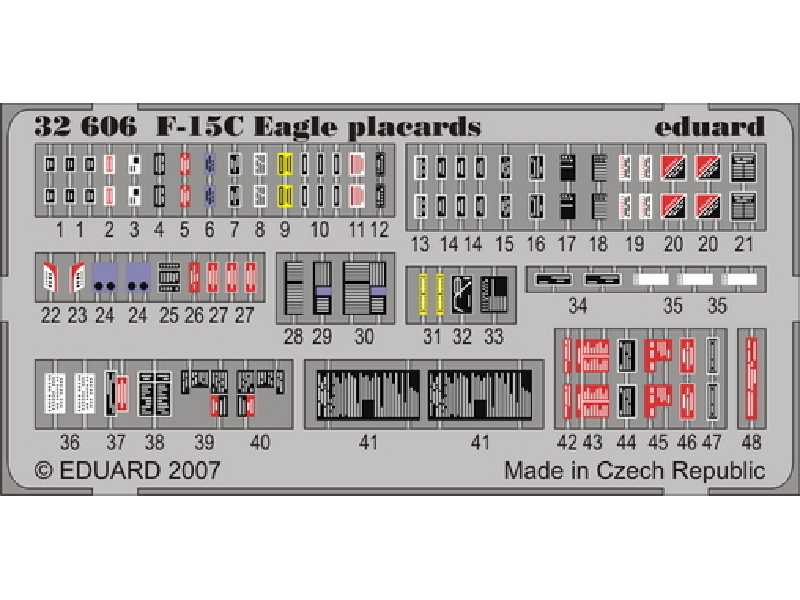 F-15C placards S. A. 1/32 - Tamiya - blaszki - zdjęcie 1 F-15C placards S. A. 1/32 - Tamiya - blaszki - zdjęcie 1