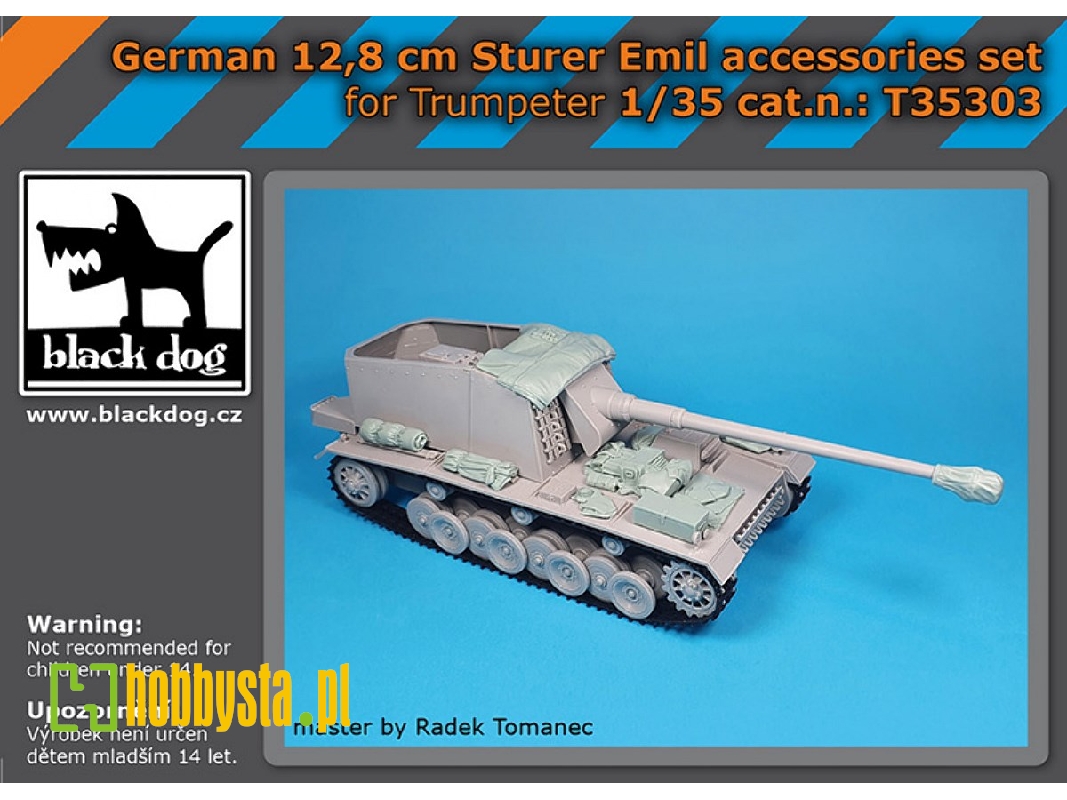 German 12,8cm Sturer Emil Accessories Set (For Trumpeter) - zdjęcie 1
