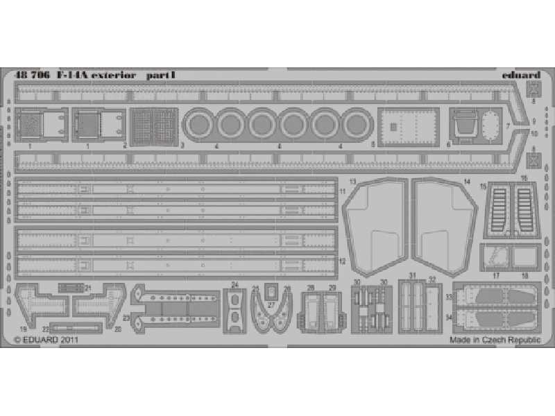  F-14A exterior 1/48 - Hobby Boss - blaszki - zdjęcie 1