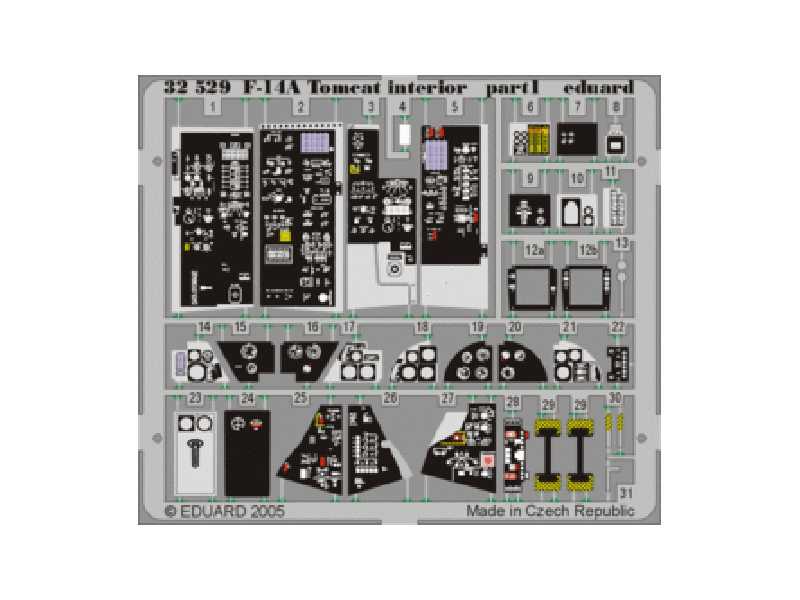 F-14A interior 1/32 - Tamiya - blaszki - zdjęcie 1 F-14A interior 1/32 - Tamiya - blaszki - zdjęcie 1