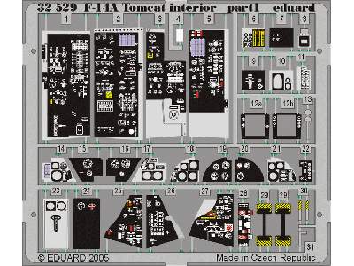  F-14A interior 1/32 - Tamiya - blaszki - zdjęcie 2