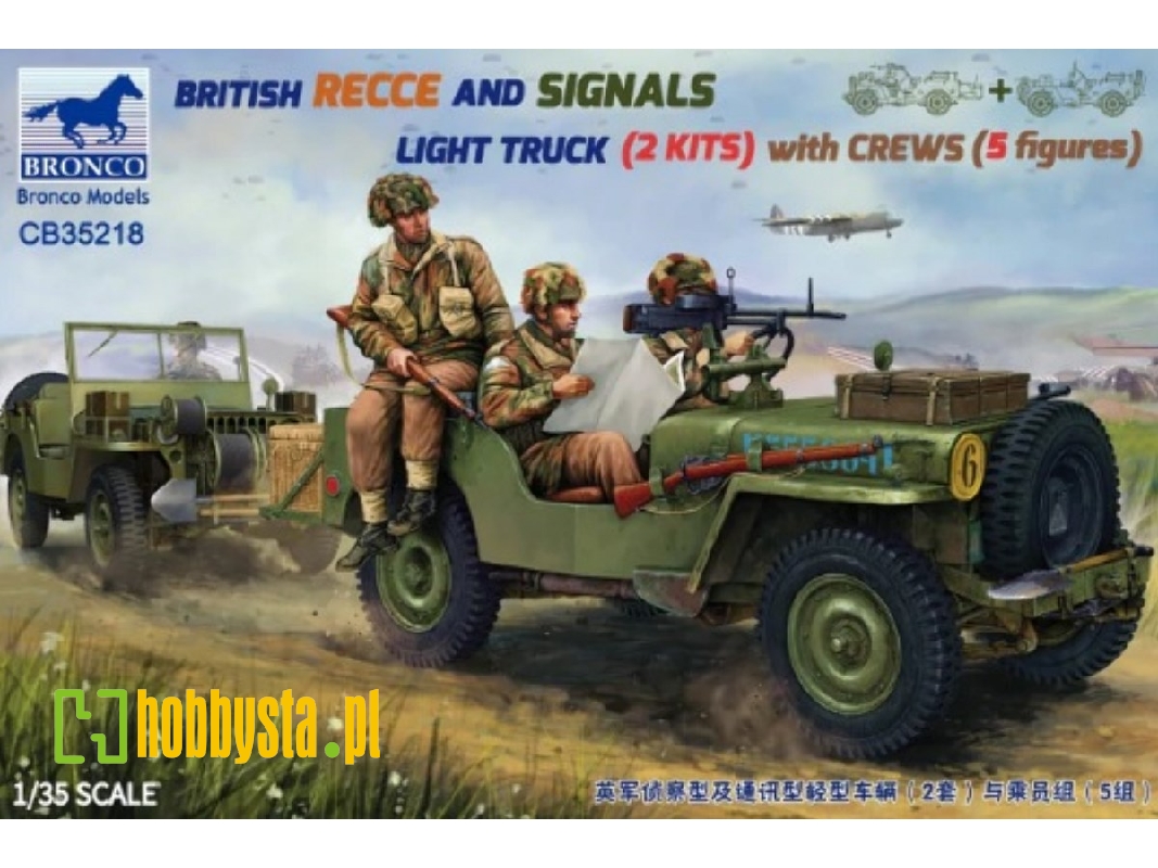 British Recce And Signals Light Truck (2 Kits&#65289;with Crew (5 Figures&#65289; - zdjęcie 1