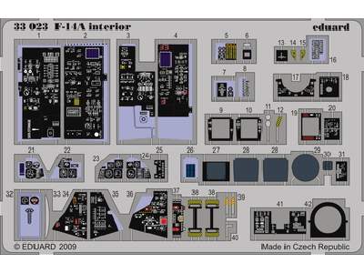  F-14A interior S. A. 1/32 - Tamiya - blaszki - zdjęcie 1