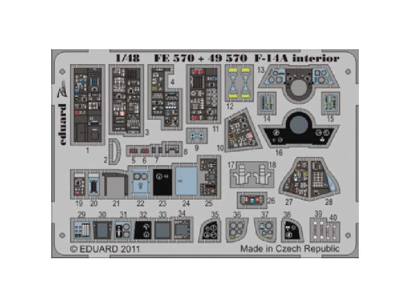  F-14A interior S. A. 1/48 - Hobby Boss - blaszki - zdjęcie 1