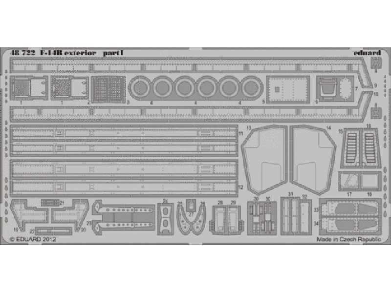  F-14B exterior 1/48 - Hobby Boss - blaszki - zdjęcie 1