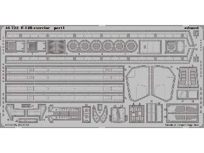  F-14B exterior 1/48 - Hobby Boss - blaszki - zdjęcie 2