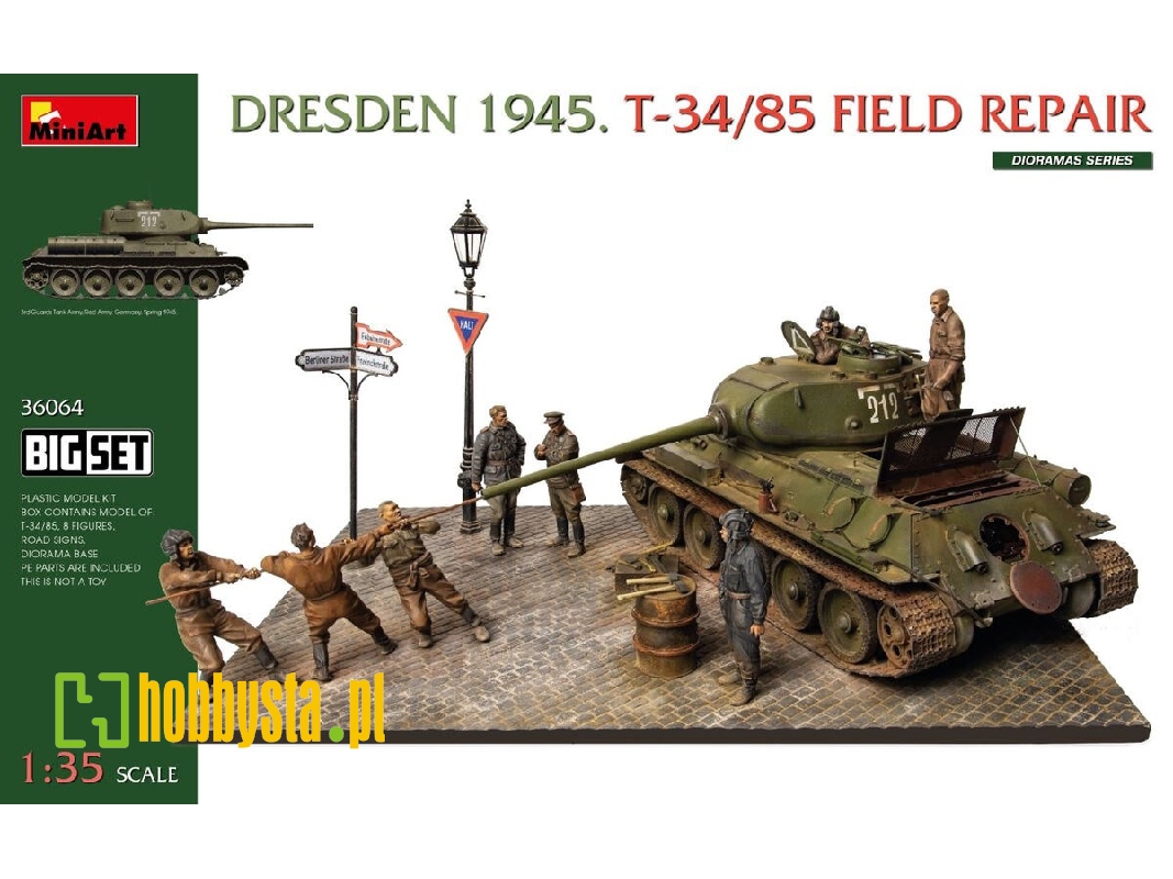 Dresden 1945 T-34/85 Field Repair - Big Set - zdjęcie 1 Dresden 1945 T-34/85 Field Repair - Big Set - zdjęcie 1
