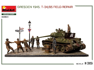 Dresden 1945 T-34/85 Field Repair - Big Set - zdjęcie 2