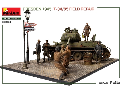 Dresden 1945 T-34/85 Field Repair - Big Set - zdjęcie 4