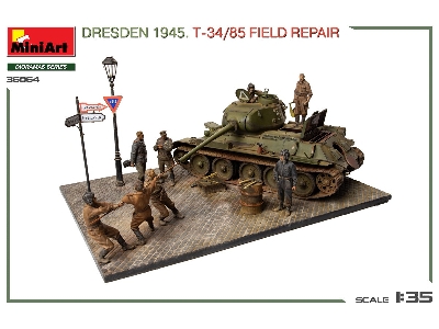 Dresden 1945 T-34/85 Field Repair - Big Set - zdjęcie 18