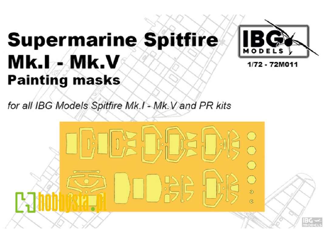 Supermarine Spitfire Mk.I - Mk.V - Painting Masks (For Ibg Kits) - zdjęcie 1