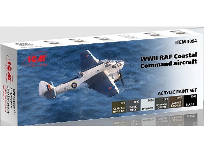 Acrylic Paint Set For WWII Raf Coastal Command Aircraft - zdjęcie 1