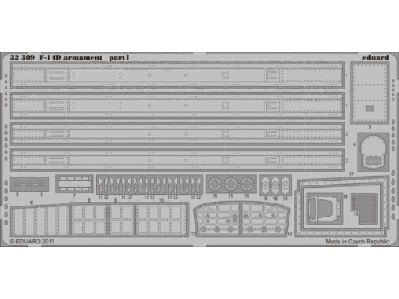 F-14D armament 1/32 - Trumpeter - blaszki - zdjęcie 1 F-14D armament 1/32 - Trumpeter - blaszki - zdjęcie 1