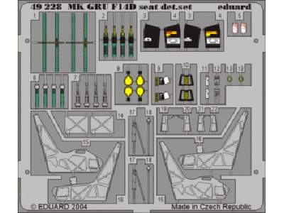  F-14D ejection seat 1/48 - Hasegawa - blaszki - zdjęcie 1