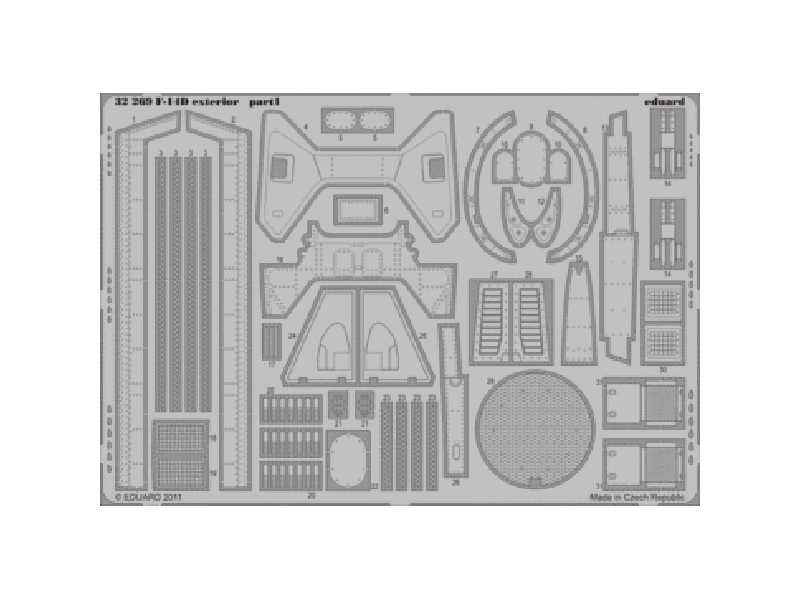  F-14D exterior 1/32 - Trumpeter - blaszki - zdjęcie 1