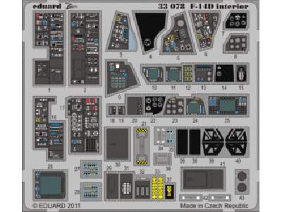  F-14D interior S. A. 1/32 - Trumpeter - blaszki - zdjęcie 1