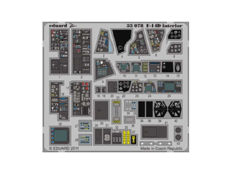 F-14D interior S. A. 1/32 - Trumpeter - blaszki - zdjęcie 1 F-14D interior S. A. 1/32 - Trumpeter - blaszki - zdjęcie 1