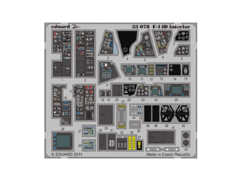  F-14D interior S. A. 1/32 - Trumpeter - blaszki - zdjęcie 1