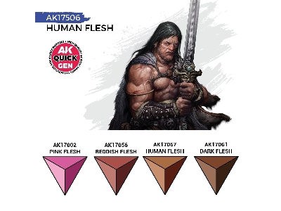Ak 17506 Human Flesh Paints Set - zdjęcie 3