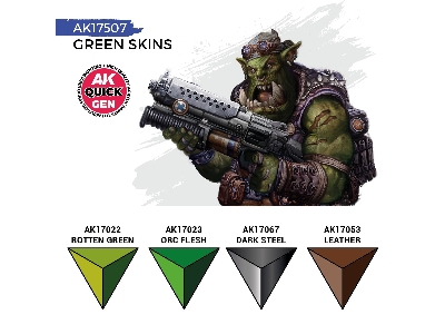 Ak 17507 Green Skins Paints Set - zdjęcie 3