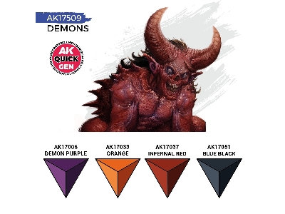 Ak 17509 Demons Paints Set - zdjęcie 3