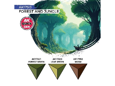 Ak 17513 Forest And Jungle Paints Set - zdjęcie 3