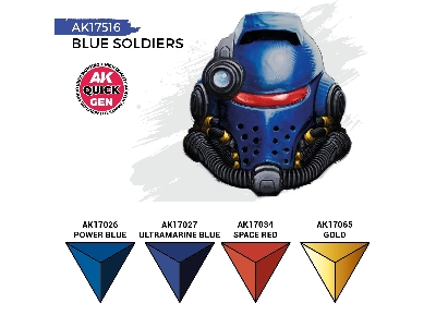 Ak 17516 Blue Soldiers Paints Set - zdjęcie 3