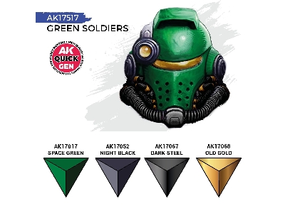 Ak 17517 Green Soldiers Paints Set - zdjęcie 3