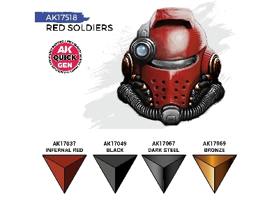 Ak 17518 Red Soldiers Paints Set - zdjęcie 3