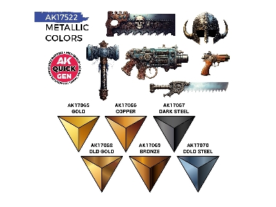 Ak 17522 Metallics Paints Set - zdjęcie 3