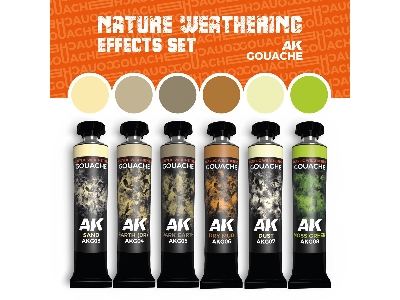 Akg26 Nature Weathering Effects Set - Ak Gouaches - zdjęcie 2
