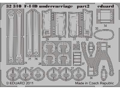  F-14D undercarriage 1/32 - Trumpeter - blaszki - zdjęcie 3