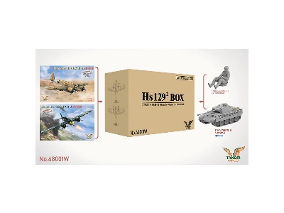 Hs 129&#178; Box - Hs 129 B2 + Hs 129 B3 + 3d Printed Set Figures X2 + Panther A - zdjęcie 1