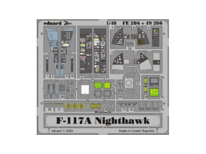 F-117 1/48 - Tamiya - blaszki - zdjęcie 1 F-117 1/48 - Tamiya - blaszki - zdjęcie 1