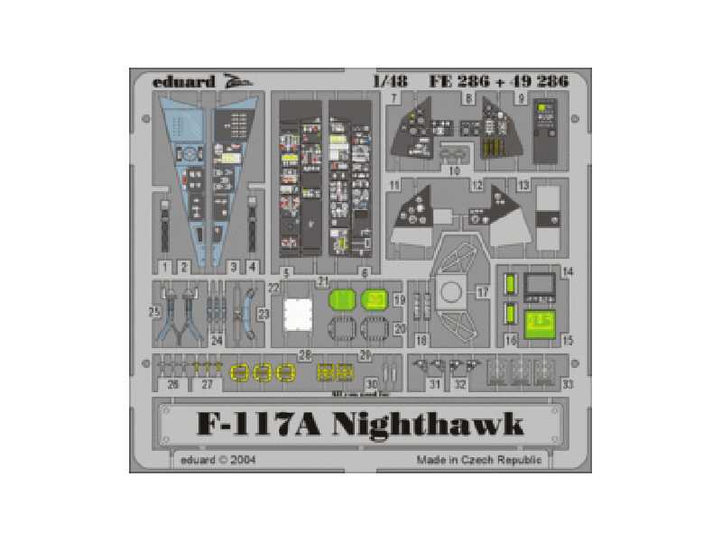 F-117A 1/48 - Tamiya - blaszki - zdjęcie 1 F-117A 1/48 - Tamiya - blaszki - zdjęcie 1