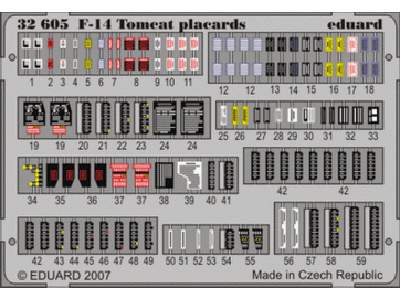  F-14 placards S. A. 1/32 - Tamiya - blaszki - zdjęcie 1