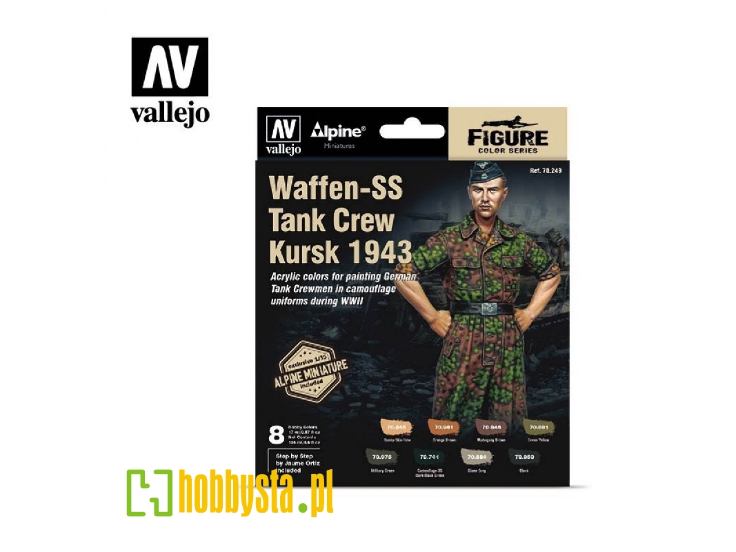 70248 Waffen-ss Tank Crew Kursk 1943 Figure Color Series + Exclusive Mini - zdjęcie 1