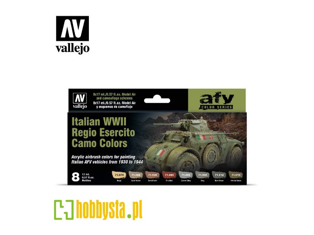 71645 Afv Color Series - Italian Wwii Regio Esercito Camo Colors Model Air Set - zdjęcie 1