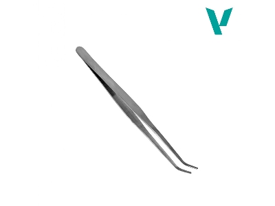 Curved Tip Stainless Steel Tweezers (175mm) - zdjęcie 1