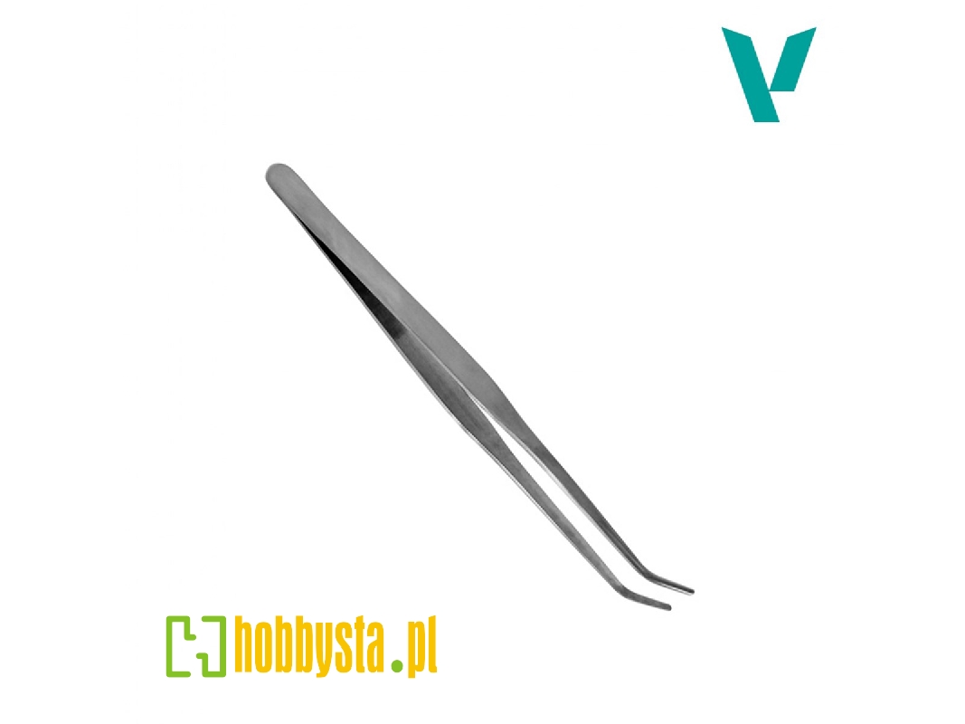 Curved Tip Stainless Steel Tweezers (175mm) - zdjęcie 1