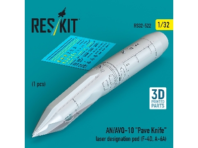 An/Avq-10 "pave Knife" Laser Designation Pod  (1 Piece / 3d Printed) - zdjęcie 1