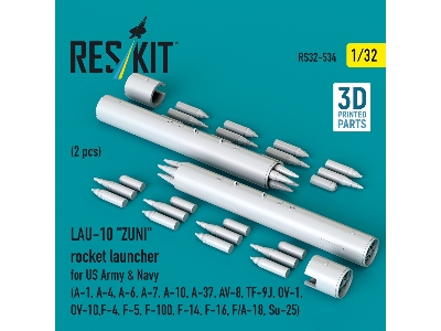 Lau-10 "zuni" Rocket Launcher For Us Army & Navy (2 Pcs / 3d Printed)  - zdjęcie 2