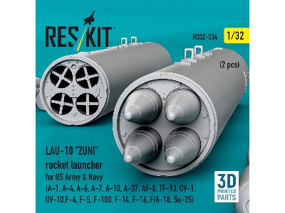 Lau-10 "zuni" Rocket Launcher For Us Army & Navy (2 Pcs / 3d Printed)  - zdjęcie 3