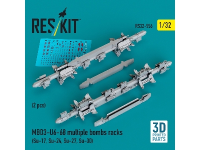 Mbd3-u6-68 Multiple Bombs Racks (2 Pcs / 3d Printed) - zdjęcie 1