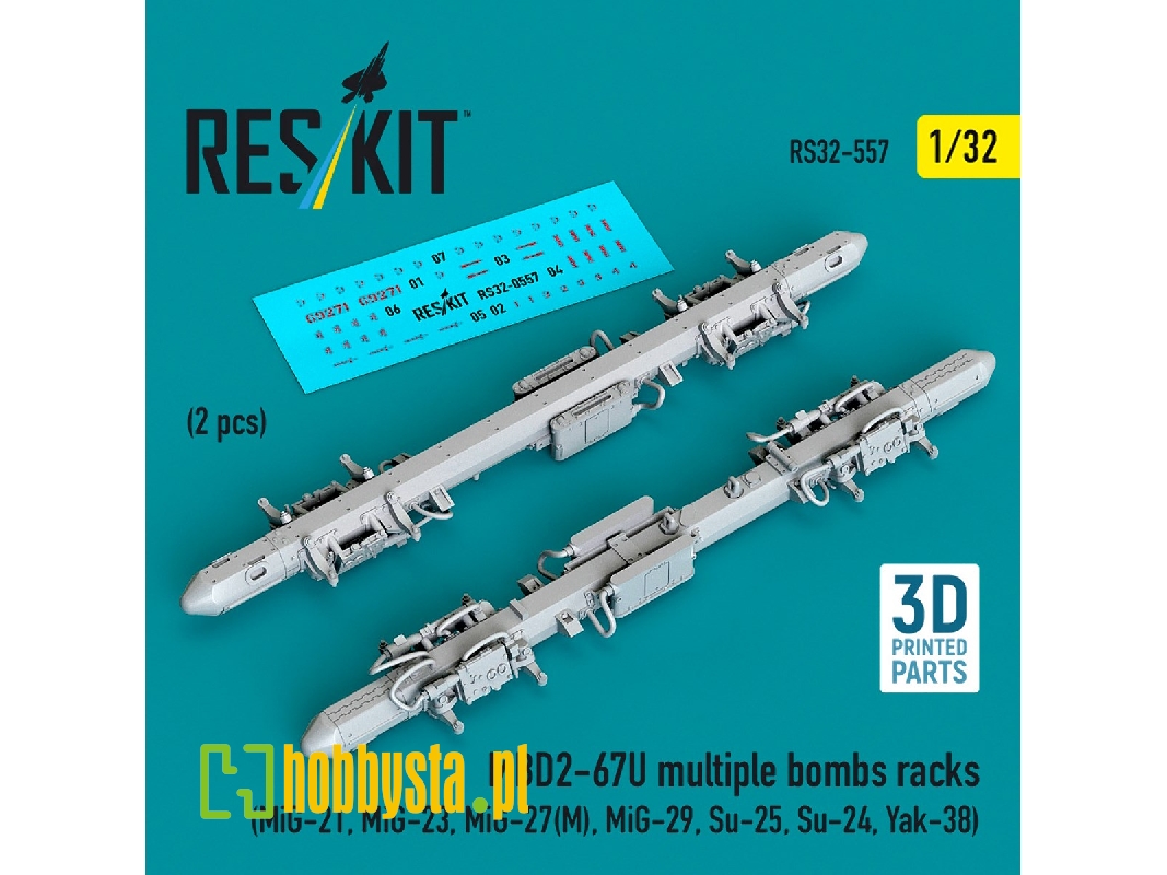 Mbd2-u6-67u Multiple Bombs Racks (2 Pcs / 3d Printed) - zdjęcie 1