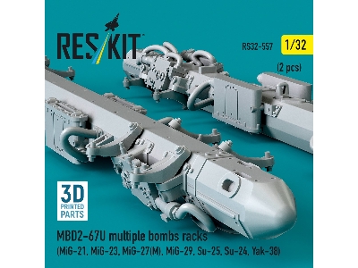 Mbd2-u6-67u Multiple Bombs Racks (2 Pcs / 3d Printed) - zdjęcie 3