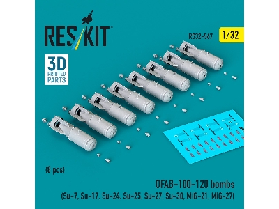 Ofab-100-120 Bombs (8 Pcs / 3d Printed) - zdjęcie 1