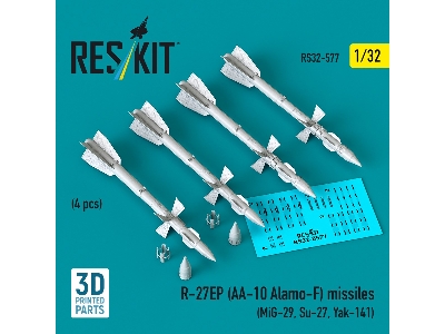 R-27ep (Aa-10 Alamo-f) Missiles (4 Pcs / 3d Printed) - zdjęcie 1