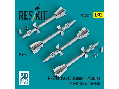 R-27ep (Aa-10 Alamo-f) Missiles (4 Pcs / 3d Printed) - zdjęcie 2